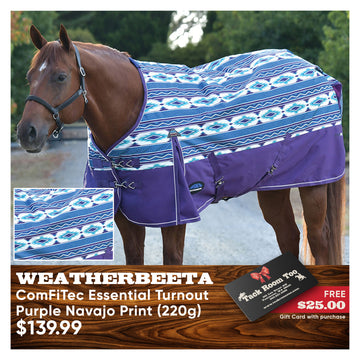 WeatherBeeta ComfiTec Essentials Turnout - Purple Navajo Print (220g)